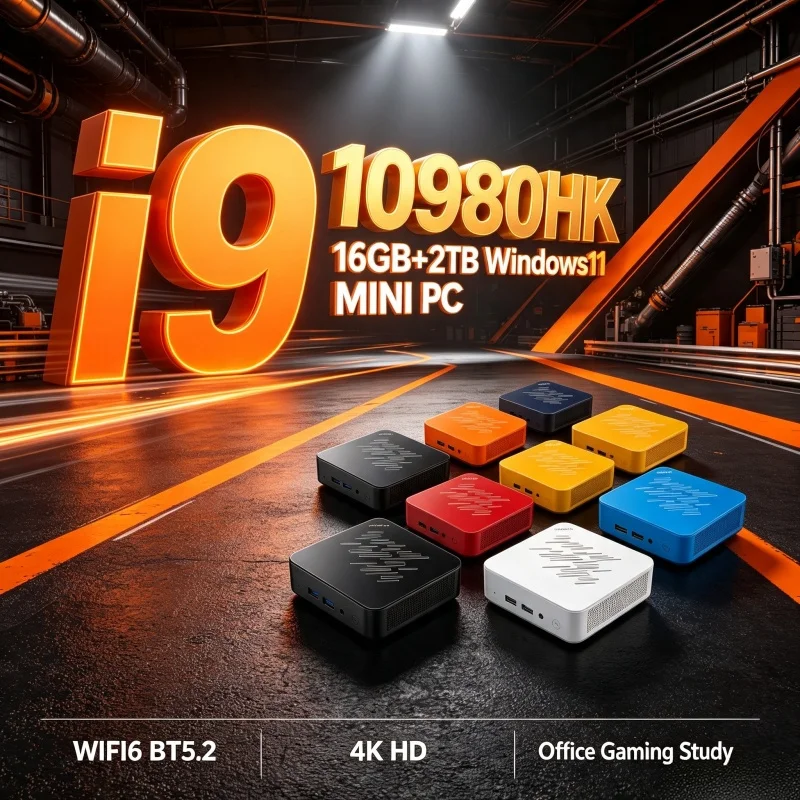 Home Office Windows 11 - Mini PC multicolor Core I9‑10980HK Windows11