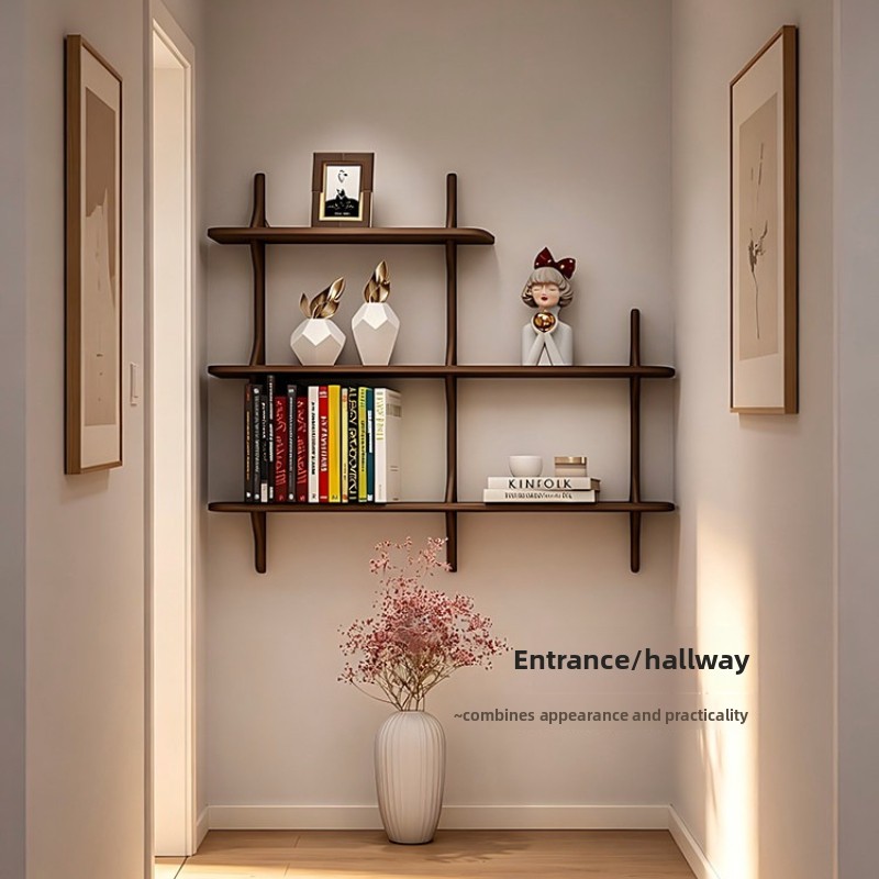 Bookcase Wood Shelf - Estante de Pared de Madera Maciza,