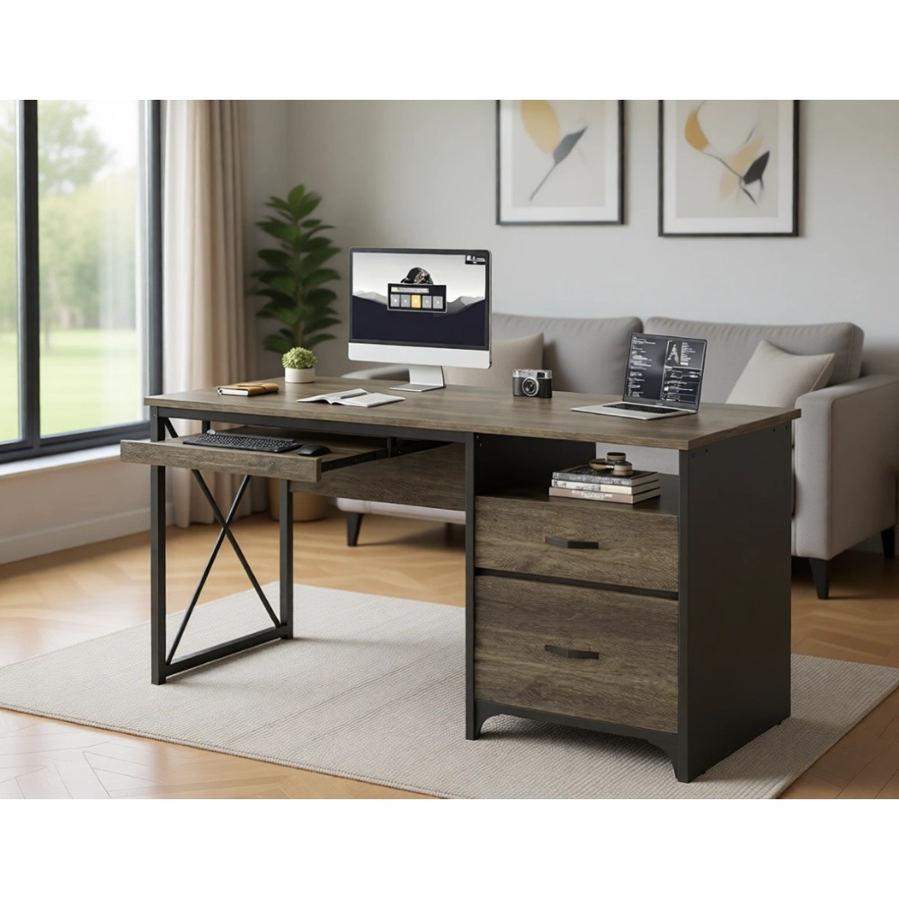 Home Office Industrial Style - Escritorio de Estilo Industrial de 55