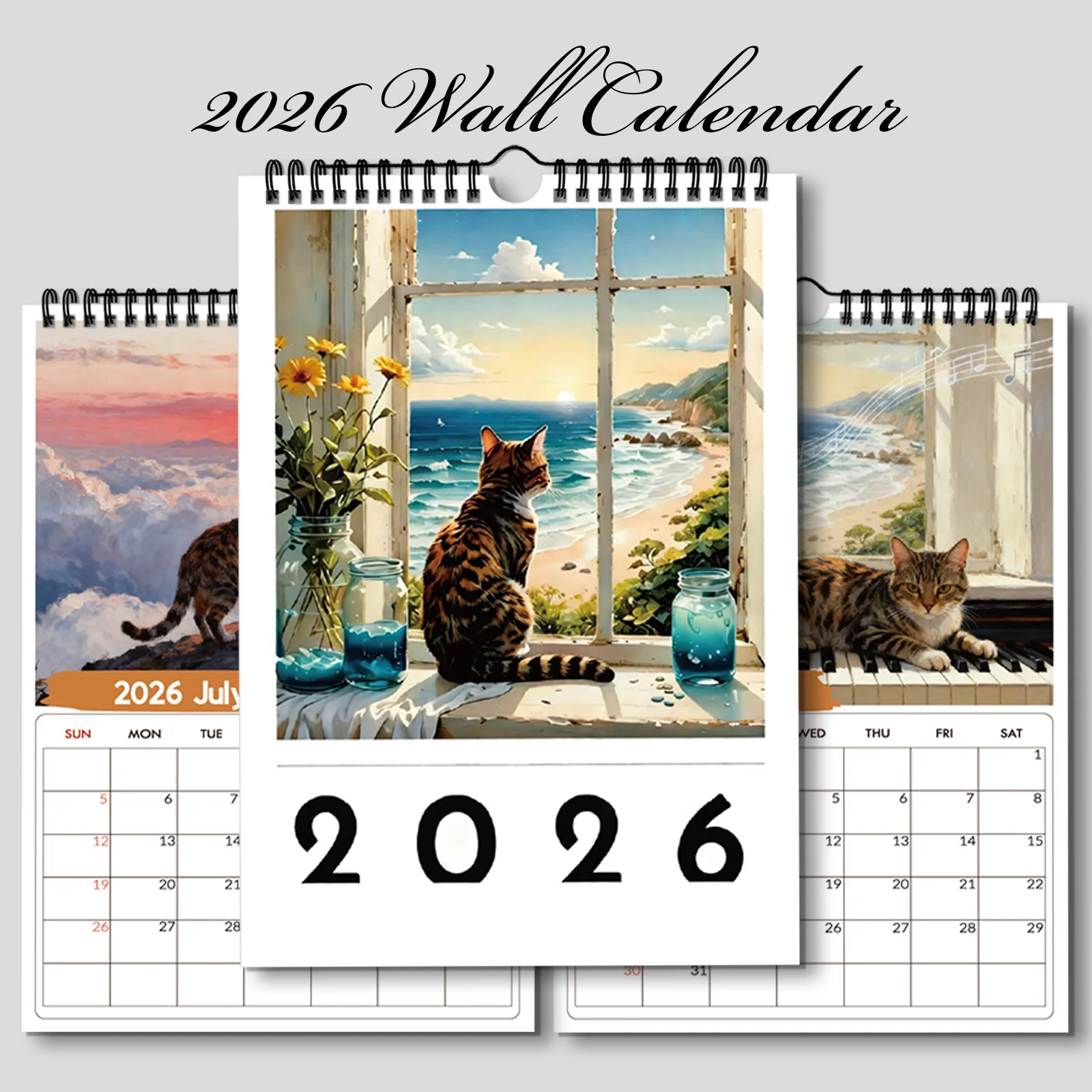 Home Office With View - Calendario de pared 2026 con temática