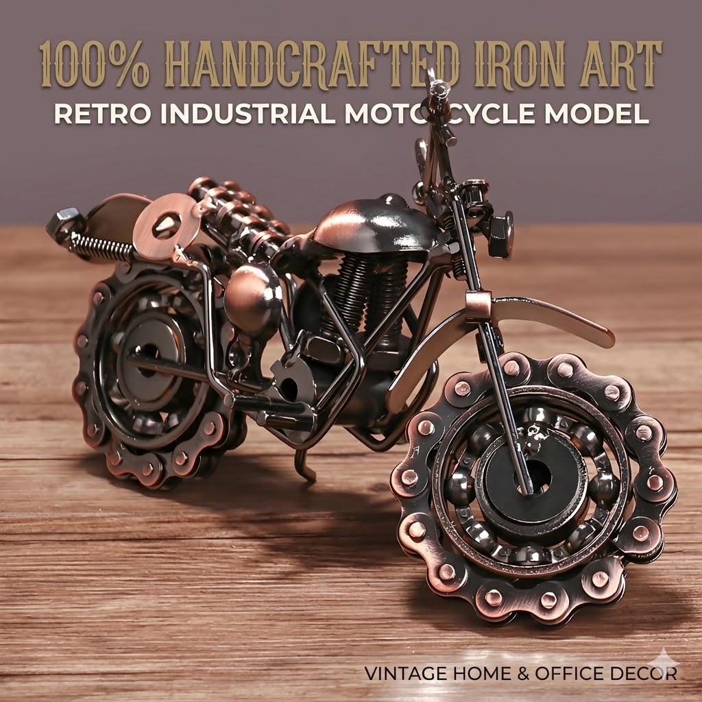 Home Office Industrial Style - Modelo de Motocicleta de Hierro Hecho