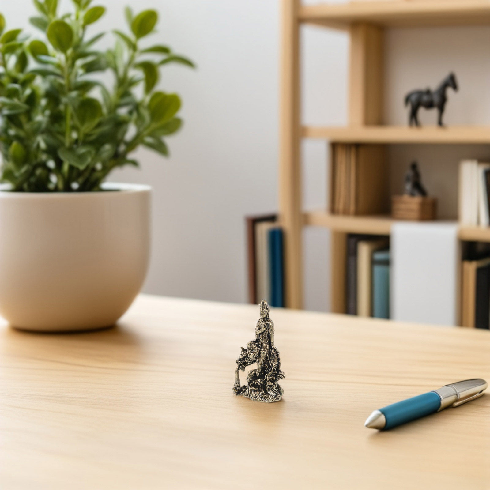 Home Office Feng Shui - Escultura Vintage de Latón Amarillo de