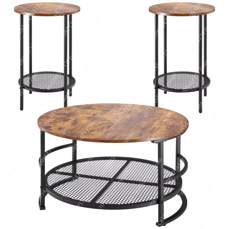 Home Office Industrial Design - Juego de mesa de centro industrial