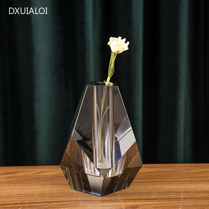 Home Office Interior Design - Florero de cristal minimalista moderno, decoración