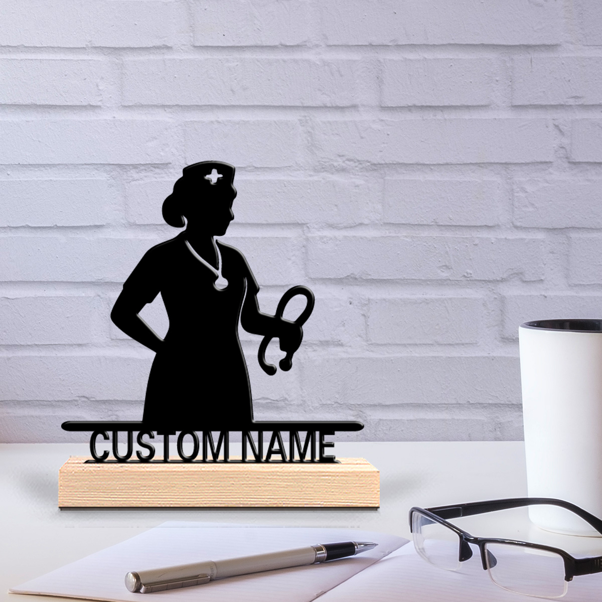 Home Office Industrial Style - Decoración de pared con base de