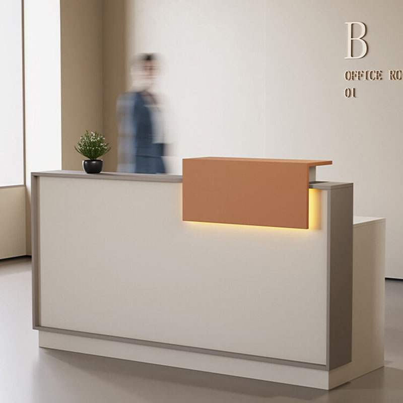 Home Office Industrial Design - Mostradores de recepción de diseño minimalista,