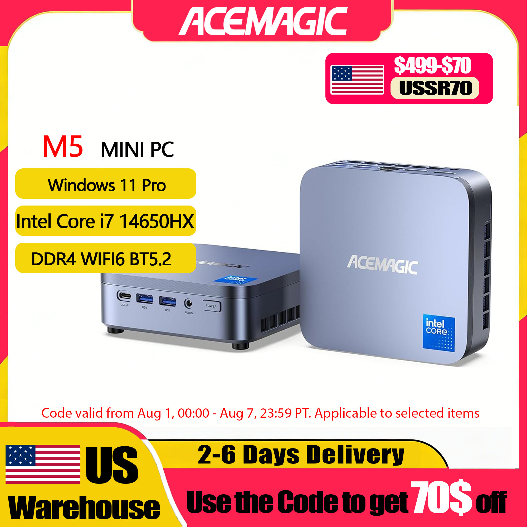 Home Office Windows 11 - Mini PC ACEMAGIC M5 con Windows