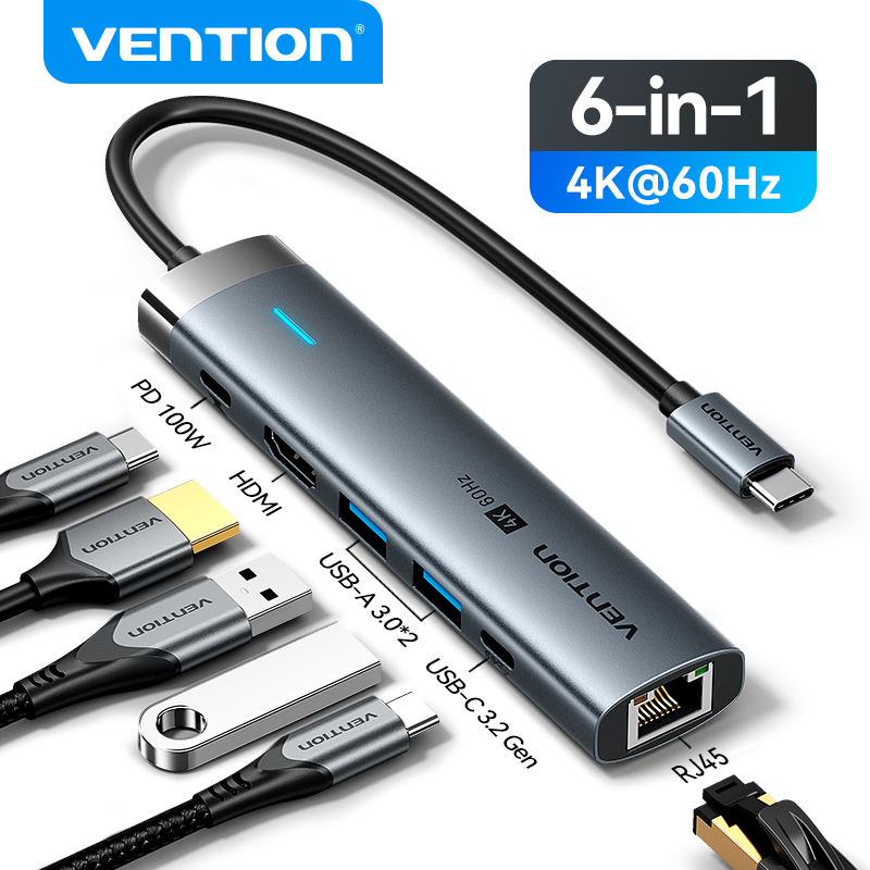 Home Office For Mac - Vention USB C HUB tipo C