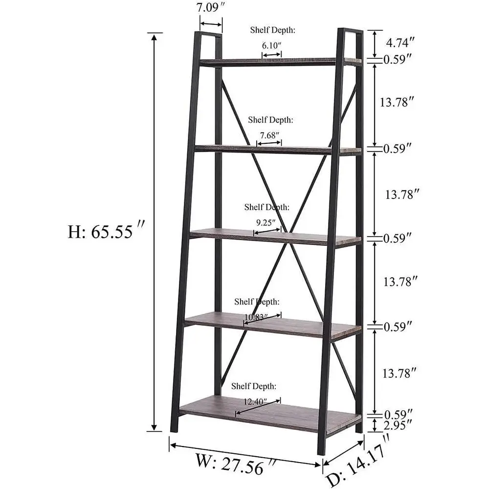 Estantería de 5 Niveles, Estil - Home Office Industrial Style reseña y precio