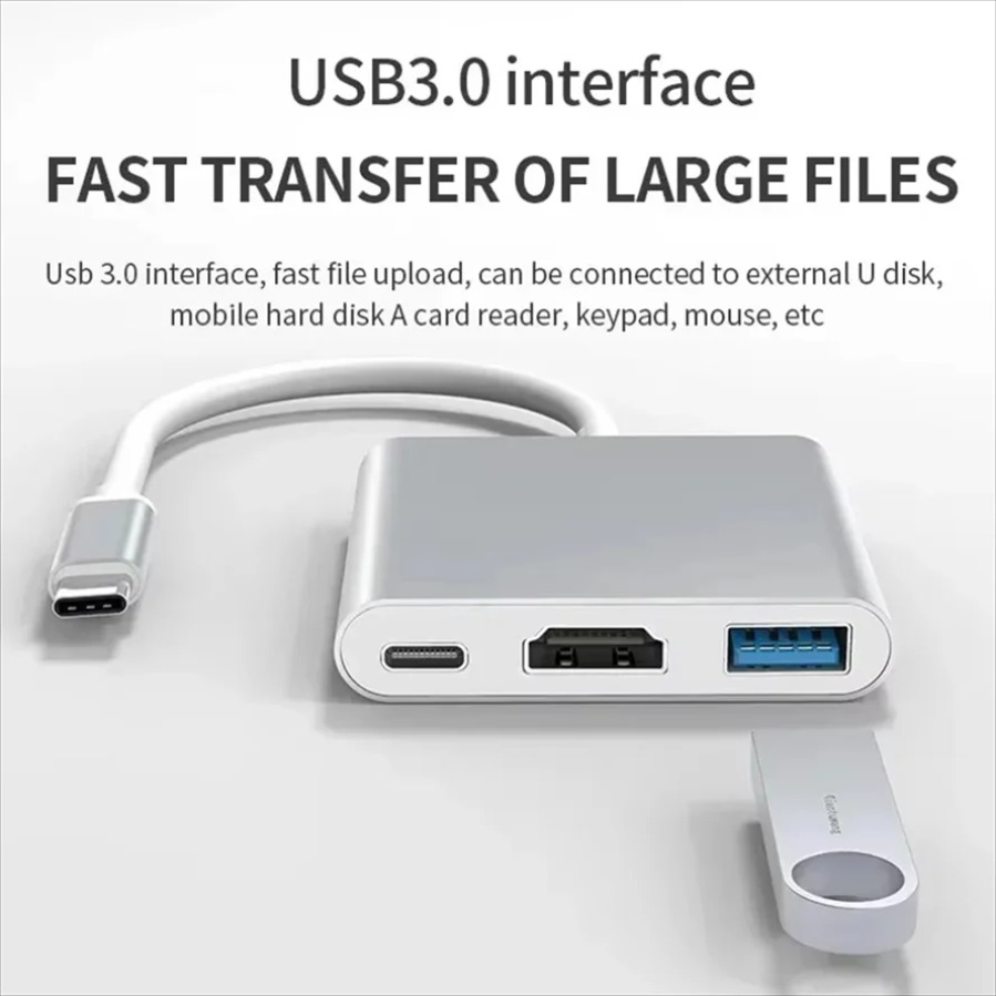 Adaptador USB 3.0 3 en 1, USB- - Home Office For Mac reseña y precio