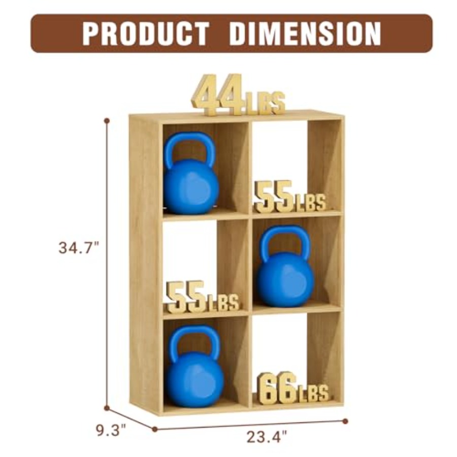 Organizador de almacenamiento  - Bookcase Wood Shelf reseña y precio