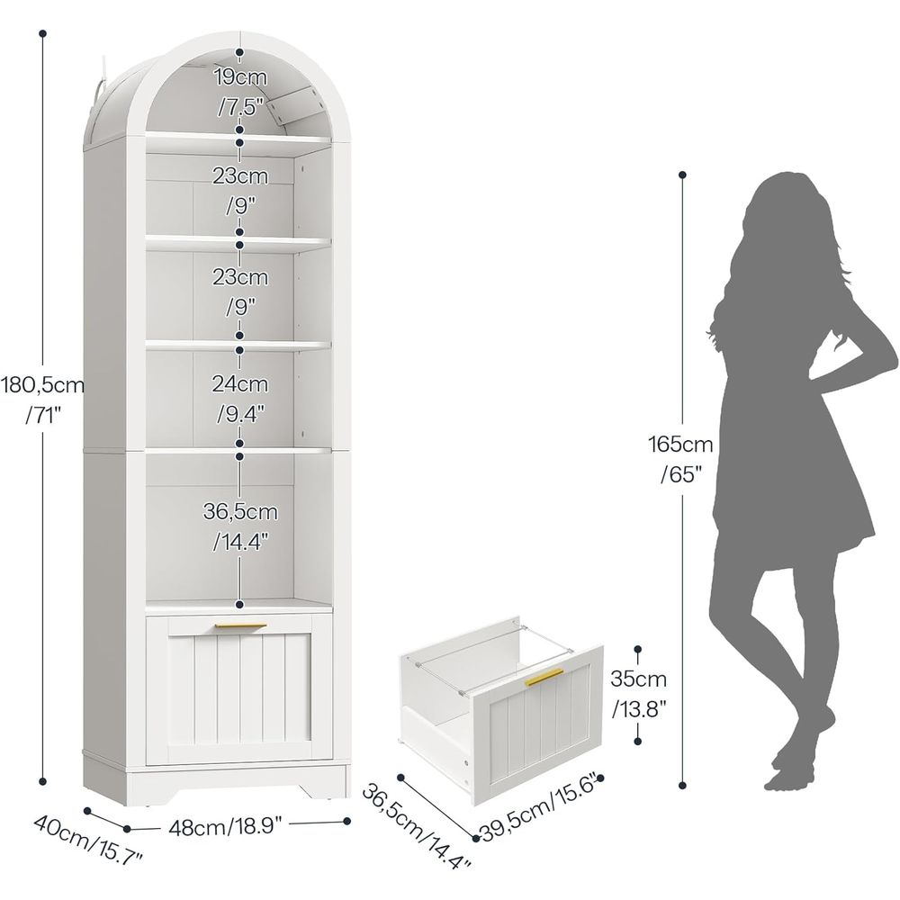 Librero de Madera Arqueado de  - Bookcase Wood Shelf reseña y precio