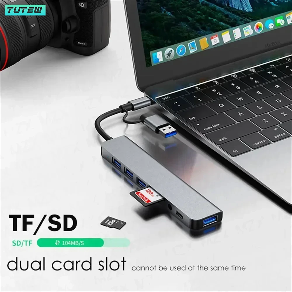 8 en 1 USB C Hub USB Splitter  - Home Office For Mac reseña y precio
