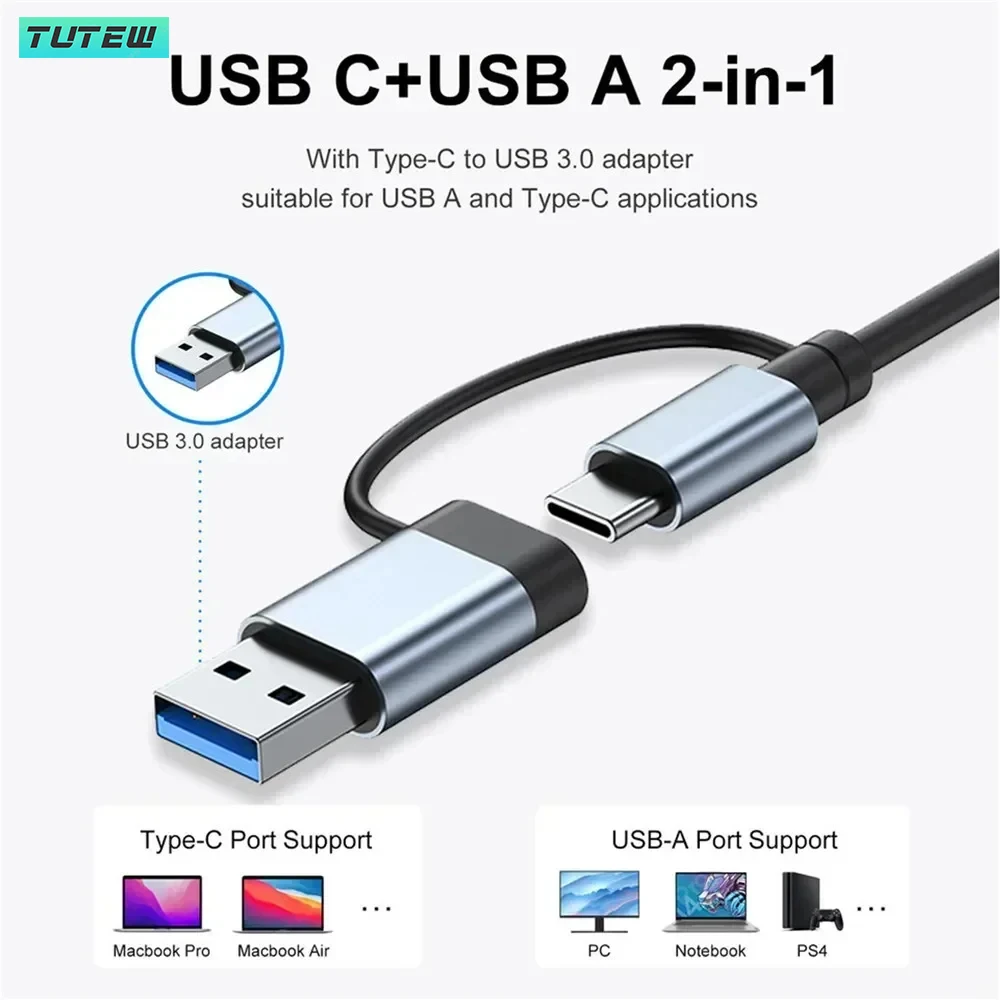 8 en 1 USB C Hub USB Splitter  - Home Office For Mac reseña y precio