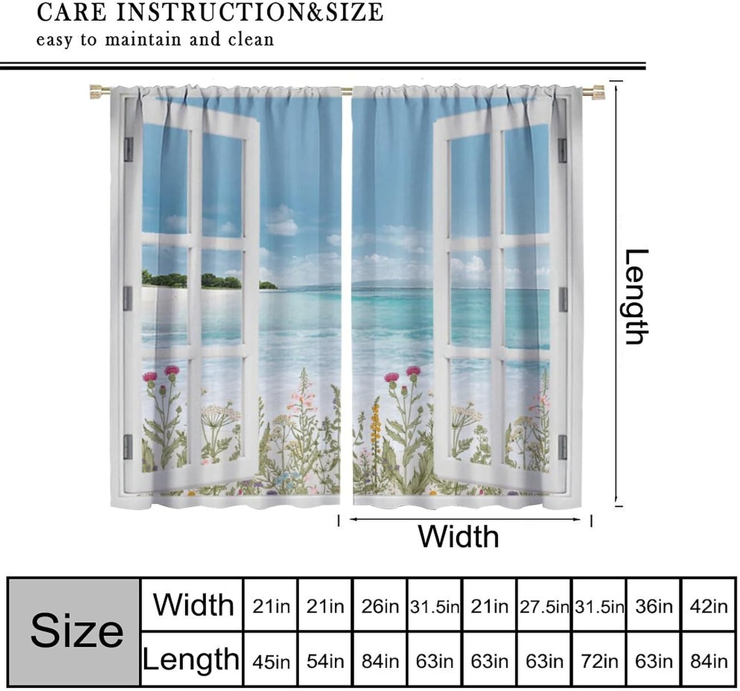Cortinas de Poliéster con Dise - Home Office With View reseña y precio