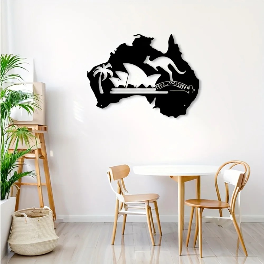 Arte de pared de metal con dis - Home Office Australia reseña y precio