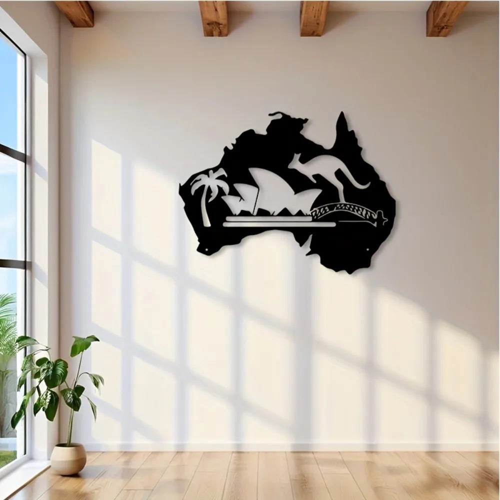 Arte de pared de metal con dis - Home Office Australia reseña y precio