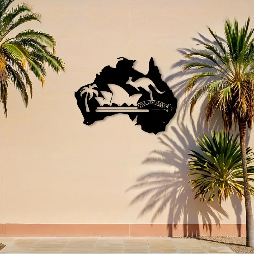 Arte de pared de metal con dis - Home Office Australia reseña y precio