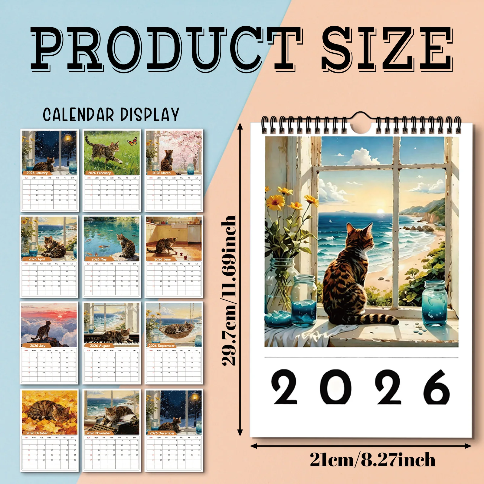 Calendario de pared 2026 con t - Home Office With View reseña y precio