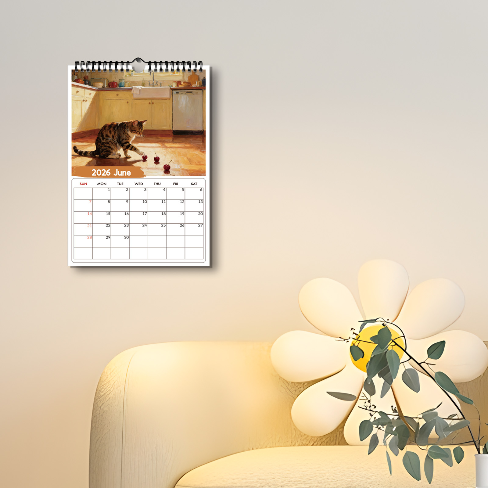 Calendario de pared 2026 con t - Home Office With View reseña y precio