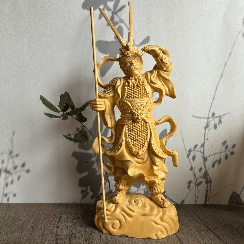 Estatua de Madera del Rey Mono - Home Office Feng Shui reseña y precio