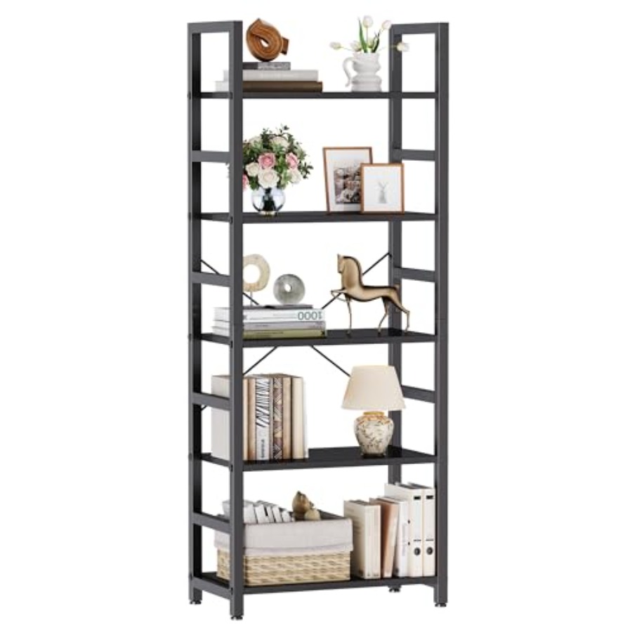 Estantería de 5 Niveles, Libre - Bookcase Wood Shelf reseña y precio