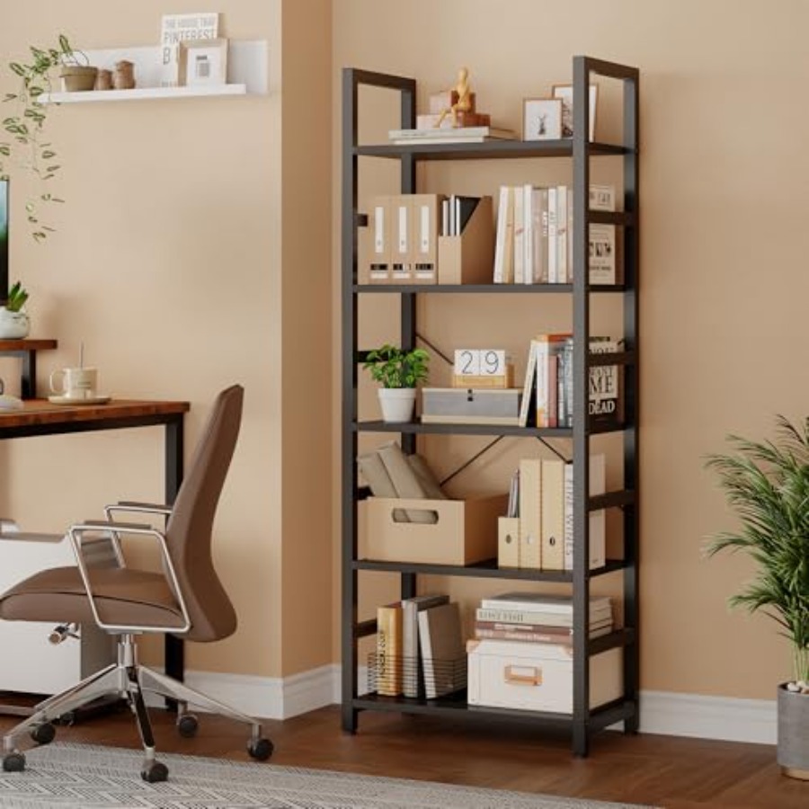 Estantería de 5 Niveles, Libre - Bookcase Wood Shelf reseña y precio