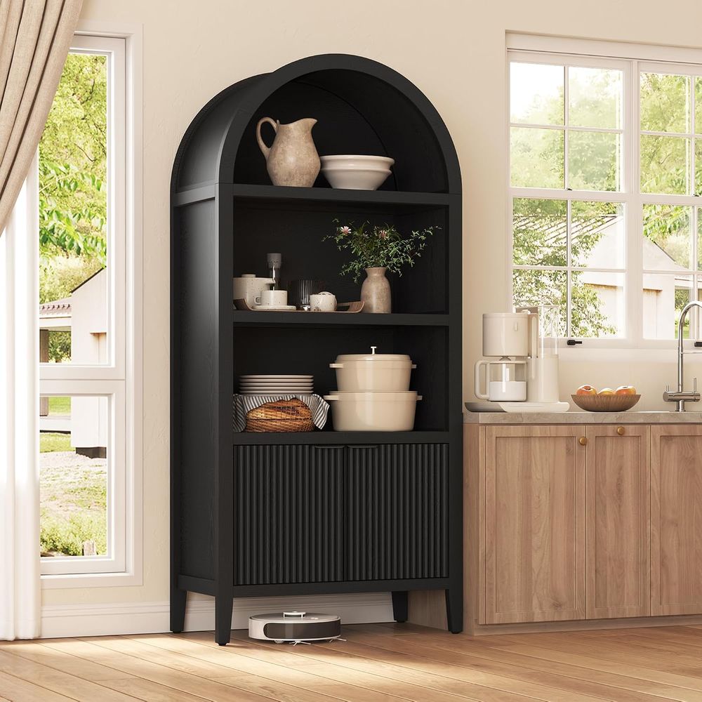 Librería arqueada Yusong de 71 - Bookcase Wood Shelf reseña y precio
