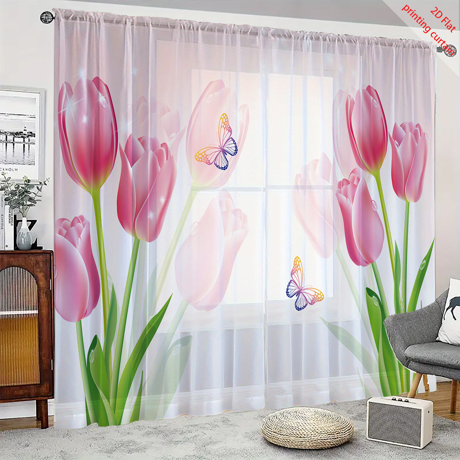 Cortina de gasa transparente c - Home Office Windows reseña y precio