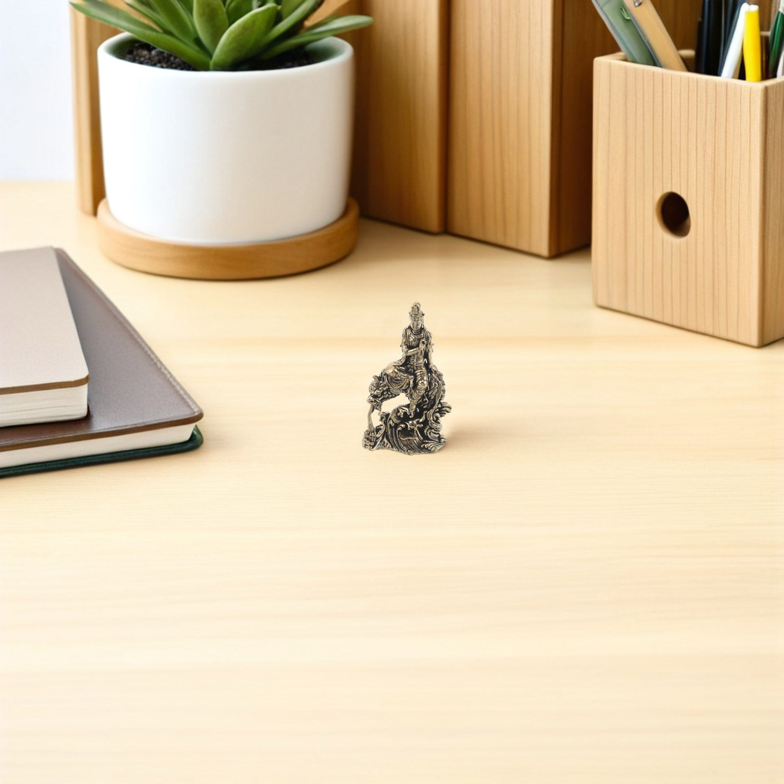 Escultura Vintage de Latón Ama - Home Office Feng Shui reseña y precio