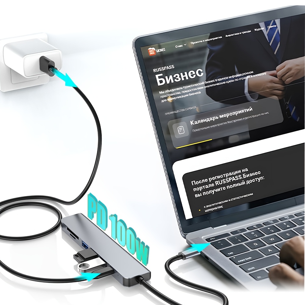 Hub USB C 7 en 1 con HDMI 4K,  - Home Office For Mac reseña y precio