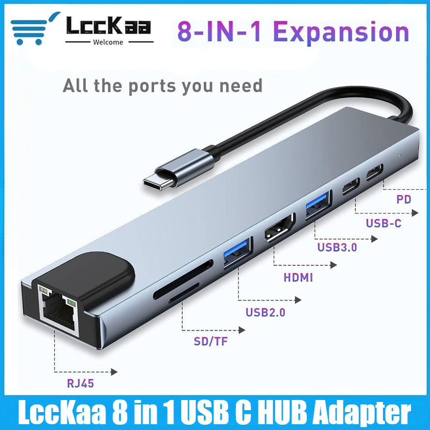 Hub USB C 8/7 en 1, Adaptador  - Home Office For Mac reseña y precio