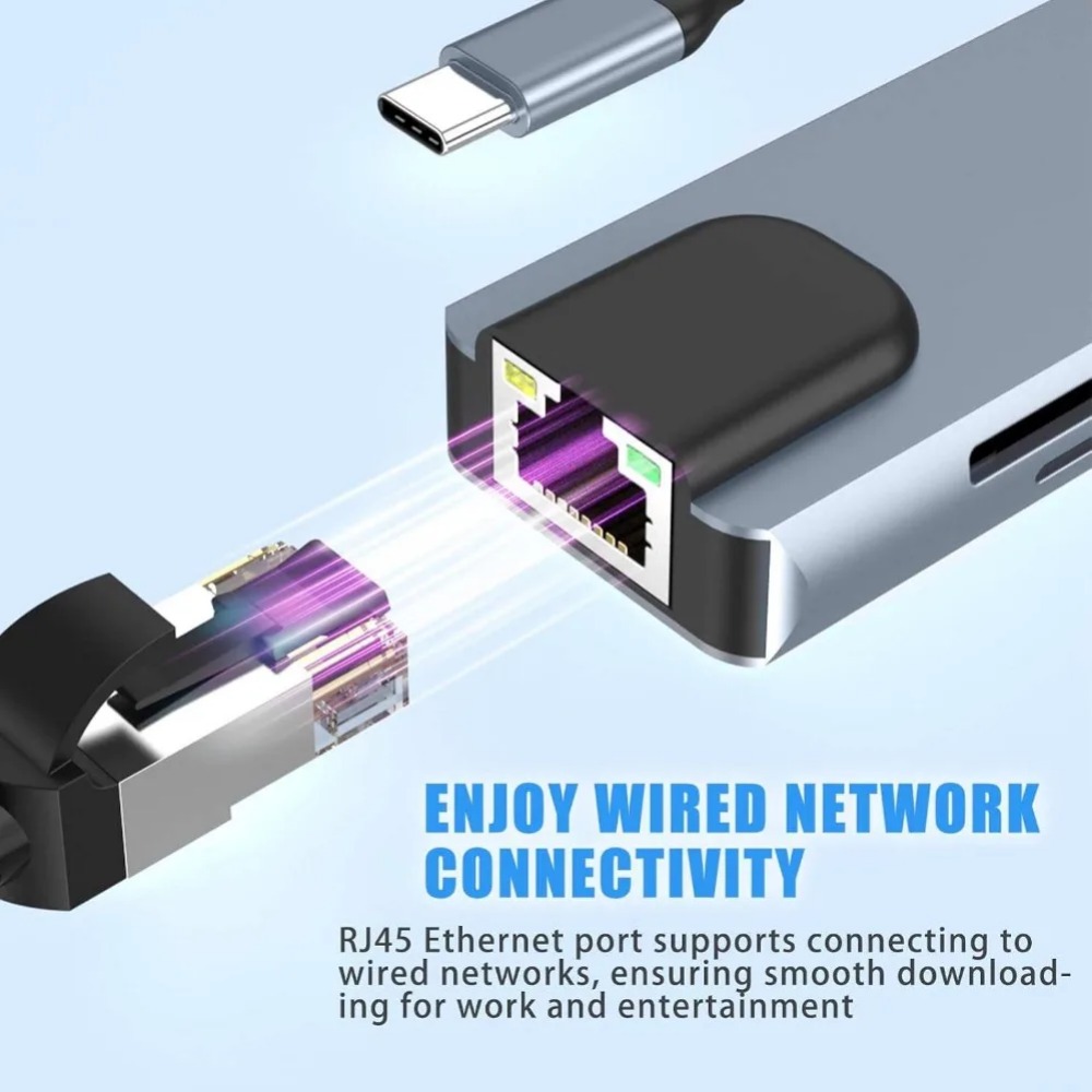 Hub USB C 8/7 en 1, Adaptador  - Home Office For Mac reseña y precio