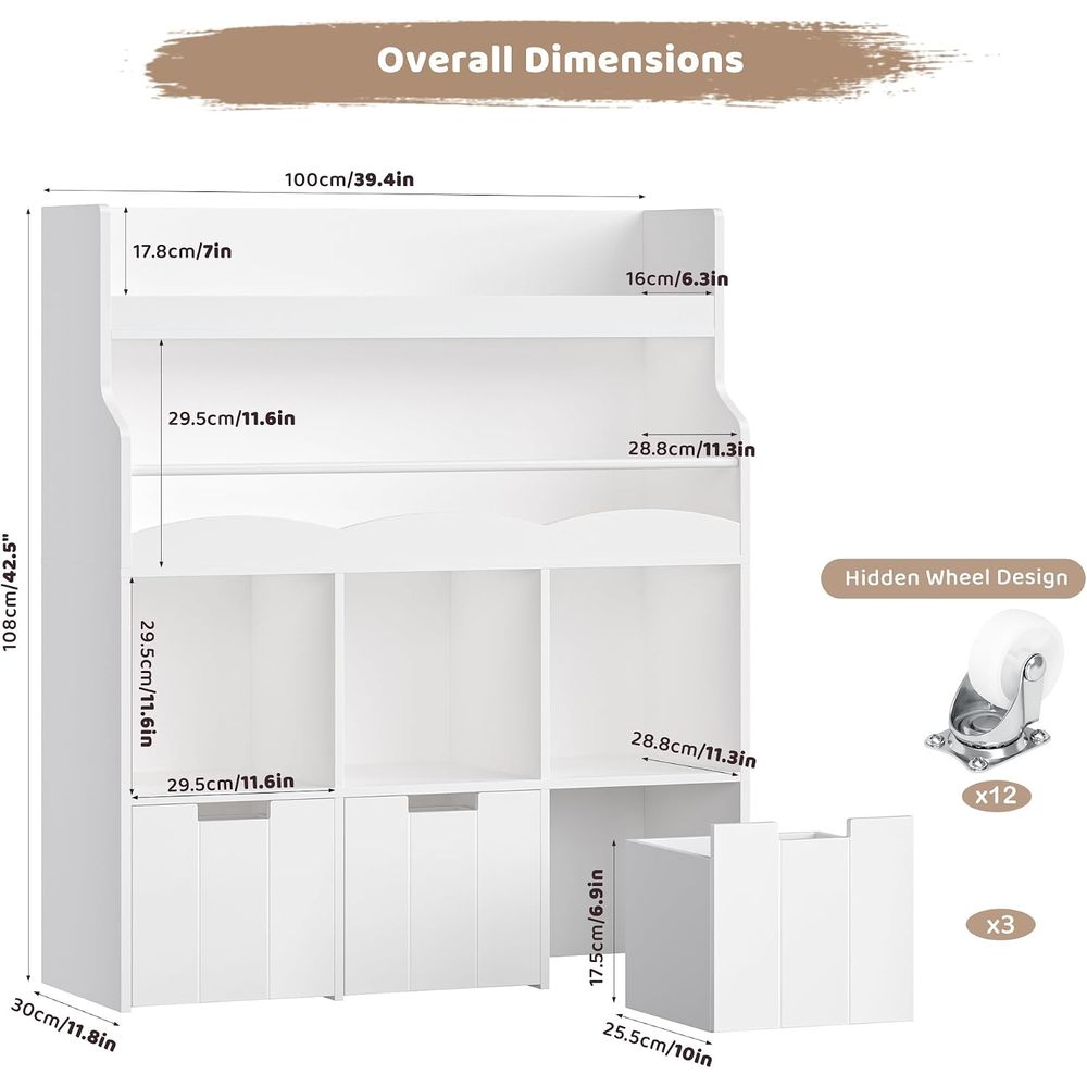Organizador de Juguetes para N - Bookcase Wood Shelf reseña y precio