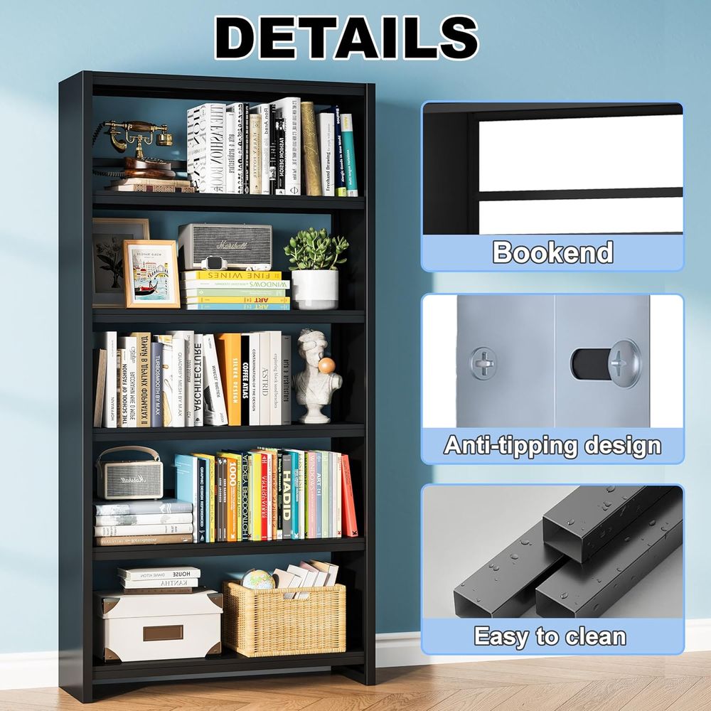 Estantería Metálica Negra de A - Home Office Industrial Style reseña y precio