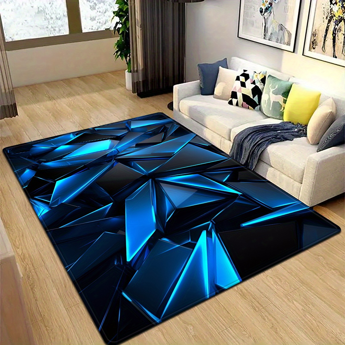 Alfombra artística con motivos - Home Office Interior Design reseña y precio
