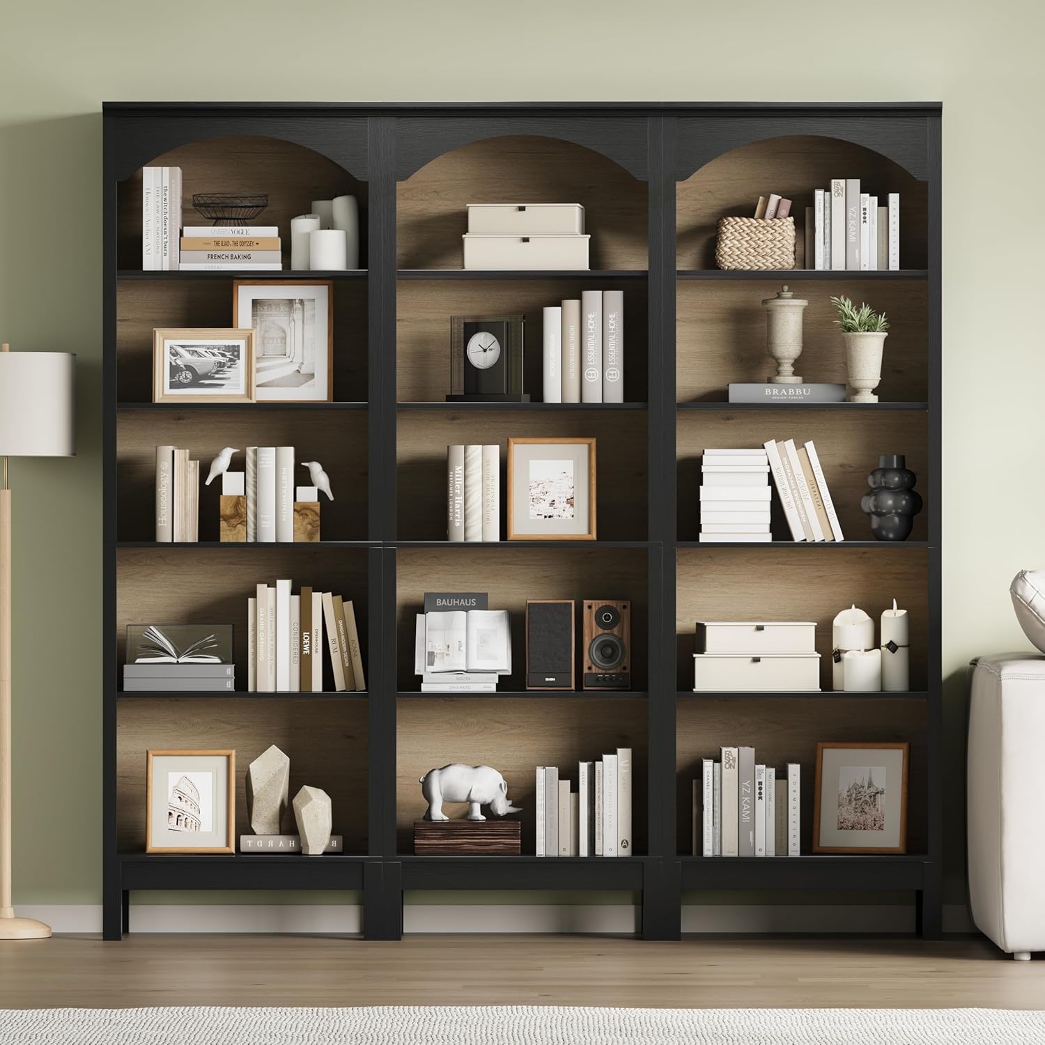 Estantería Arqueada con 5 Nive - Bookcase Wood Shelf reseña y precio