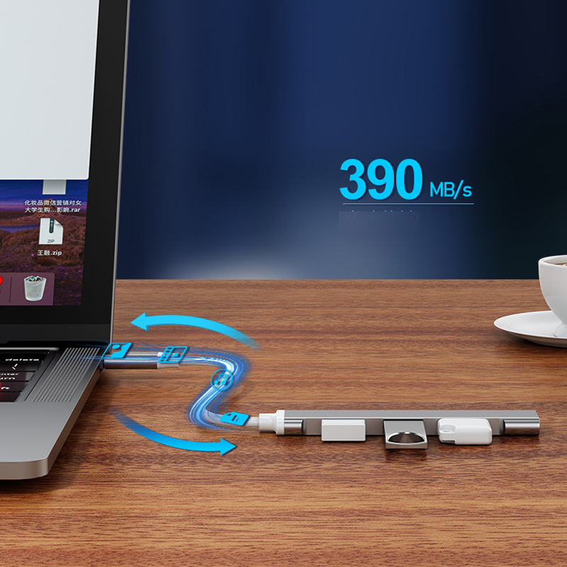 Hub USB 3.0 TIPO-C 3.1 de 4 pu - Home Office For Mac reseña y precio