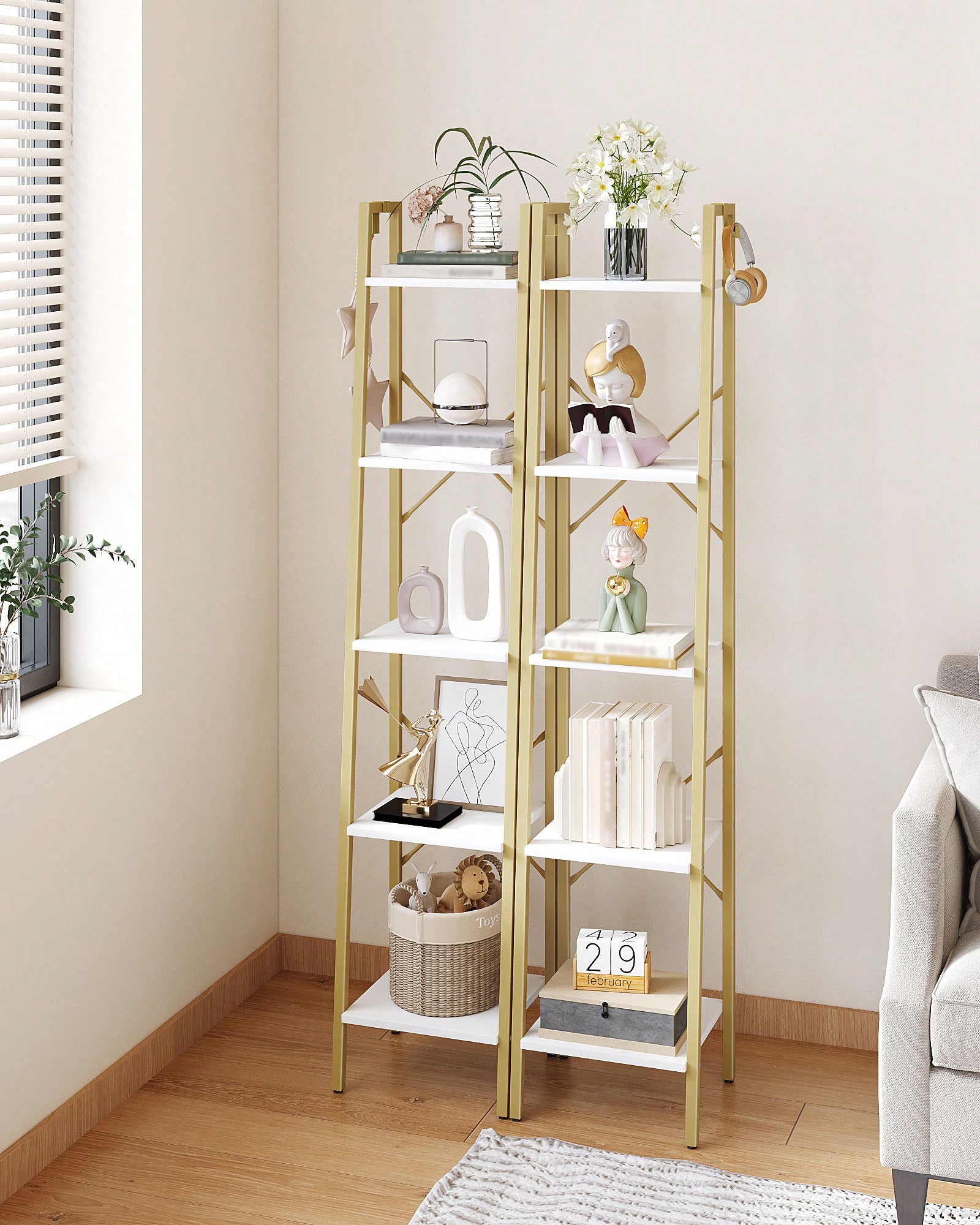 Estantería de 5 Niveles Tipo E - Bookcase Wood Shelf reseña y precio