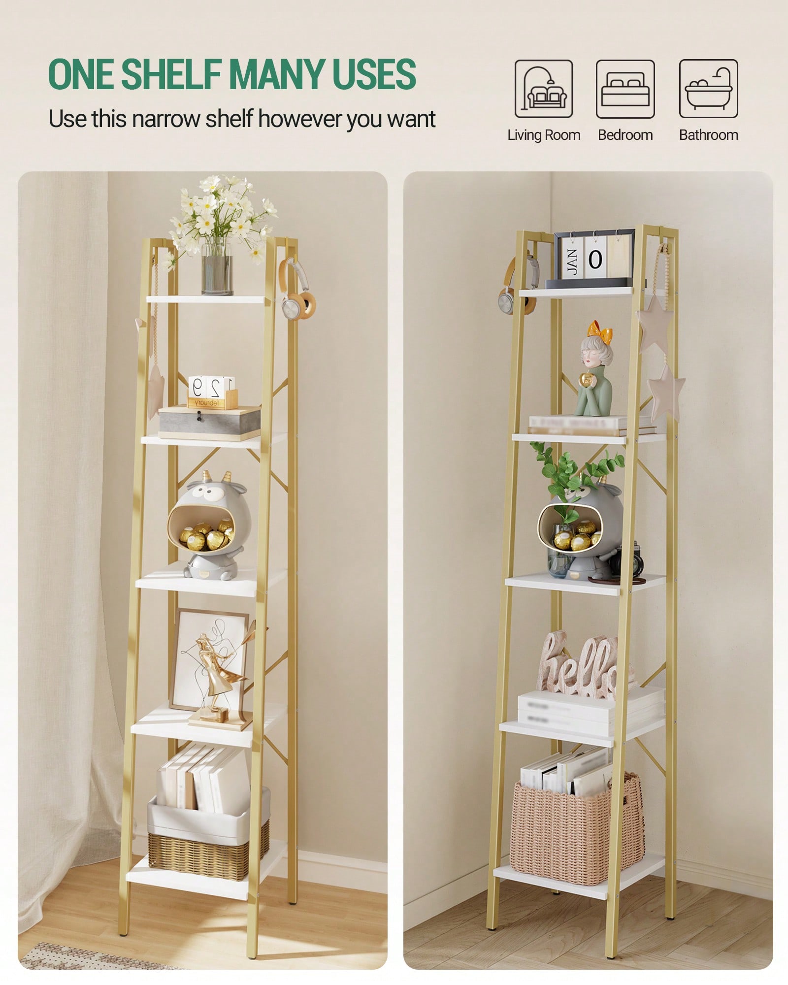 Estantería de 5 Niveles Tipo E - Bookcase Wood Shelf reseña y precio