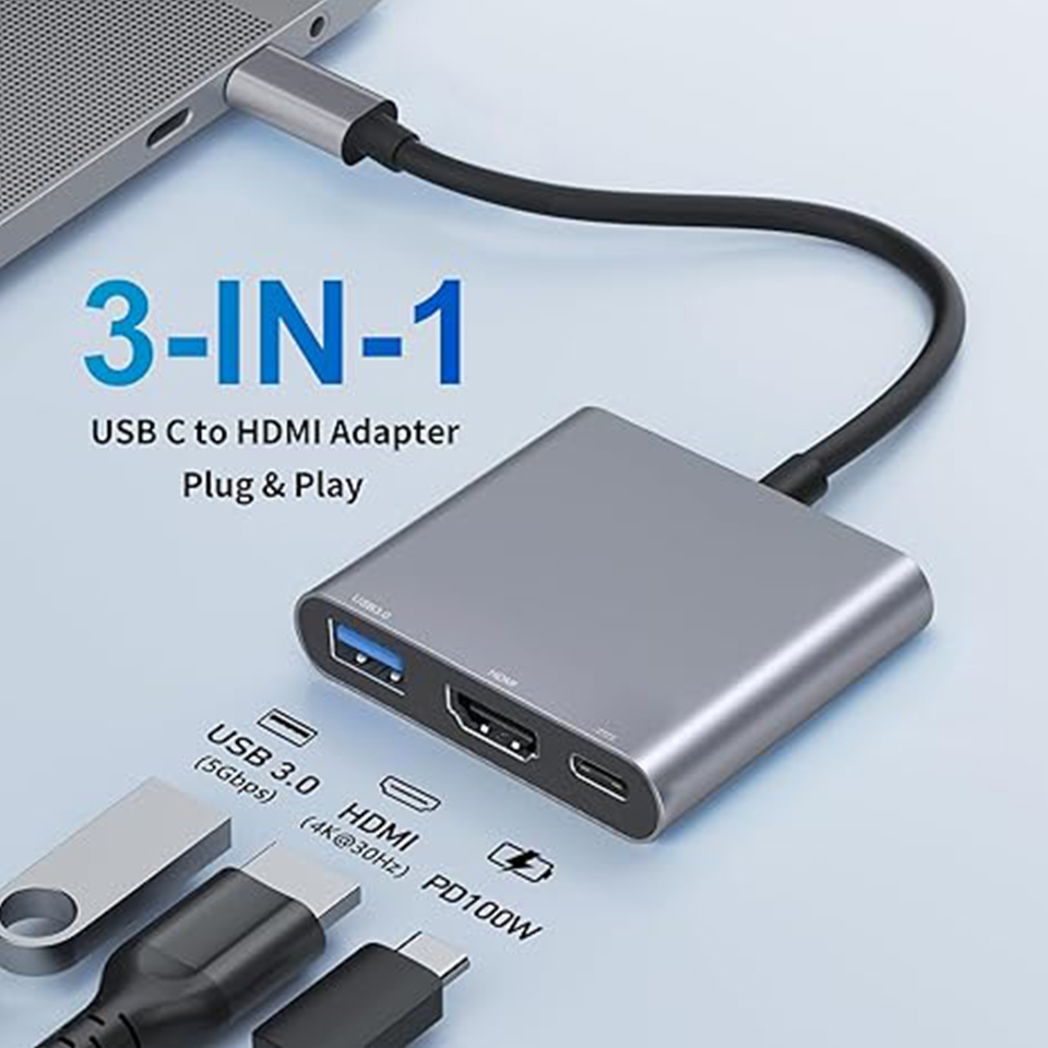 Adaptador de Carga 3 en 1 Tipo - Home Office For Mac reseña y precio